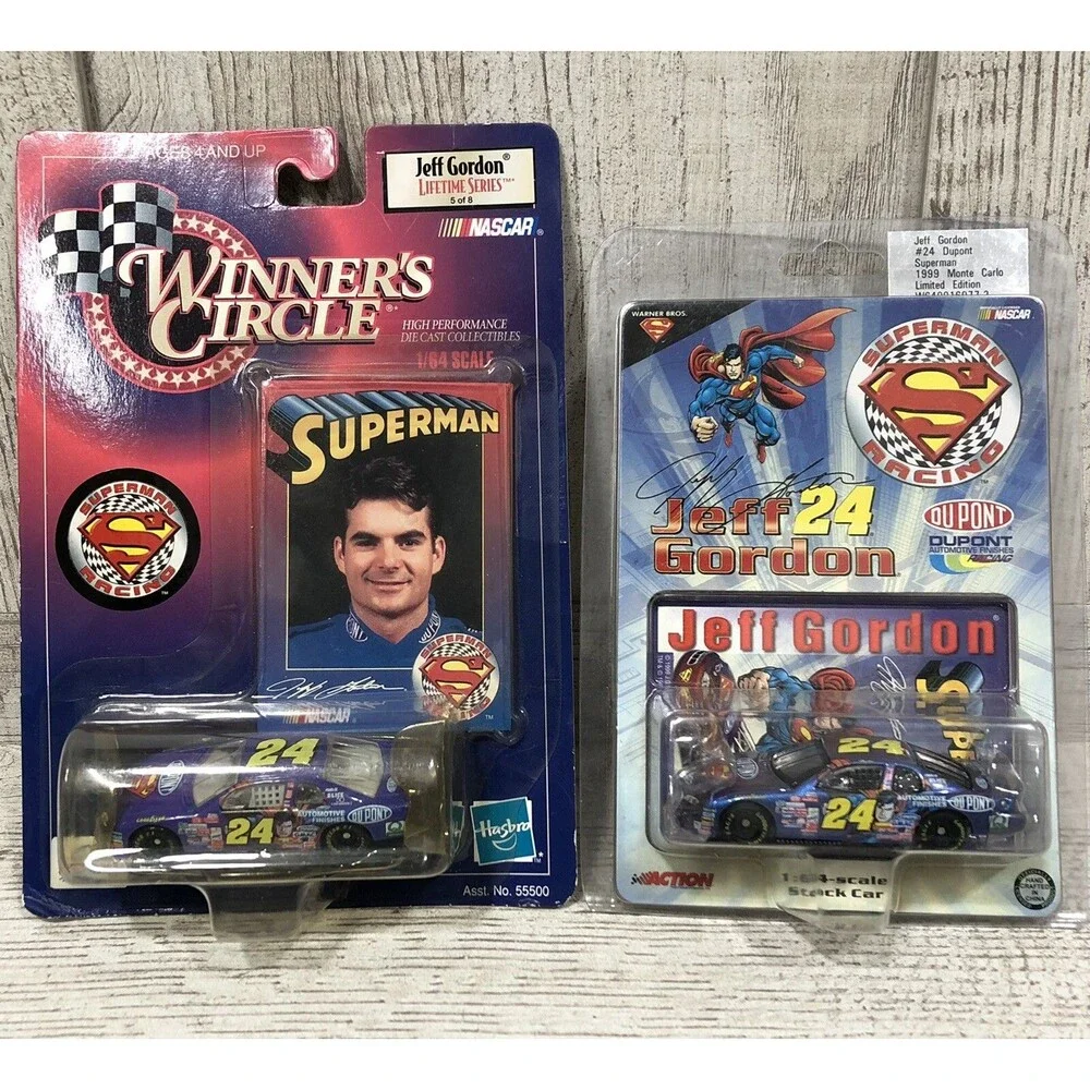Lot Of 2 Action 1999 Lifetime/LE Series Jeff Gordon Superman #24 1:64 NIB